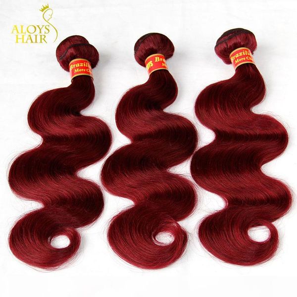 

burgundy wine red 99j brazilian peruvian malaysian indian cambodian human hair weaves body wave 3 4 5 bundles lot brazillian hair extensions, Black