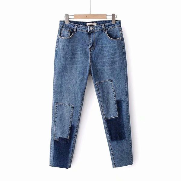 

women's jeans plus size xl-4xl blue grey highly stretchable denim pants