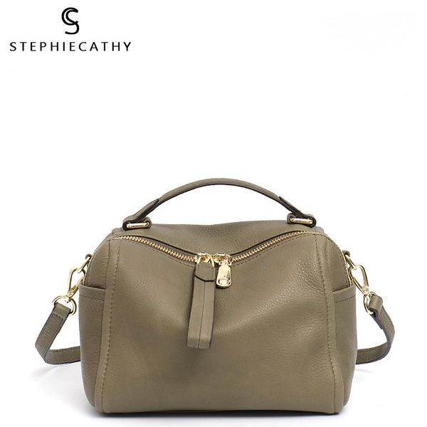 

sc 100% genuine leather women handbags fashion handle boston pillow bag soft leather female shoulder bag women crossbody bag c0121