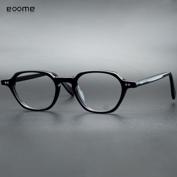 

fashion sunglasses frames eoome drop men round retro optical acetate vintage korea style eyewear myopia glasses imported shining, Black