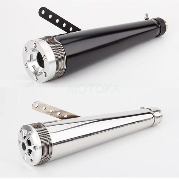

motorcycle exhaust system retro pipe inlet 38mm 40mm 43mm 45mm vertical back pressure case antiqued electroplating modified mufflers1