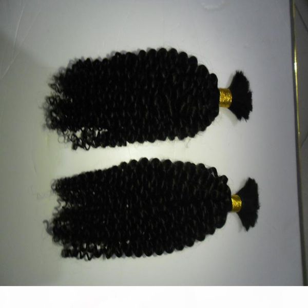 

10-26" brazilian braiding hair bulk 8a no weft human hair bulk for braiding 200g bulk afro kinky curly braiding hair 2pcs, Black
