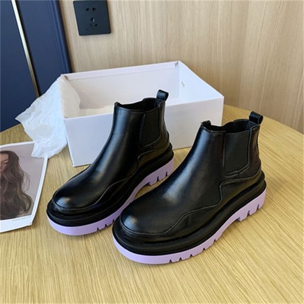 

spring 2021 new fall fashions shoes thick women punk soles black boots 35-39 o5za