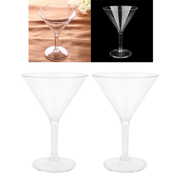 

2 акриловые martini glass коктейль cup drink бокал party bar ресторан 300мл