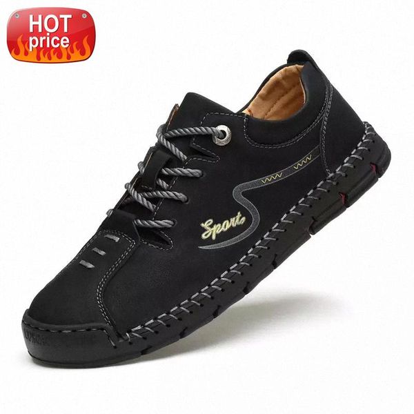 

2020 new men's leather shoes fashion lace-up luxury dress shoes autumn and winter classic casual large size 38-48 #ce64