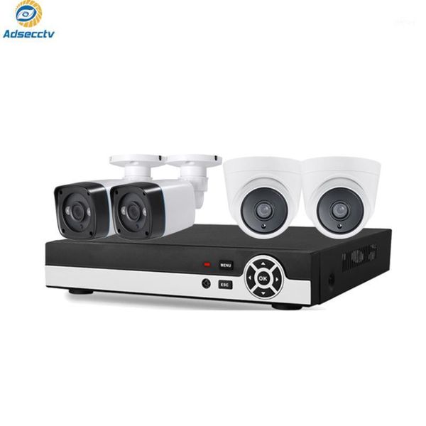

4ch video surveillance system 4pcs 5mp outdoor/indoor ir weatherproof home security cameras hd cctv dvr kit1