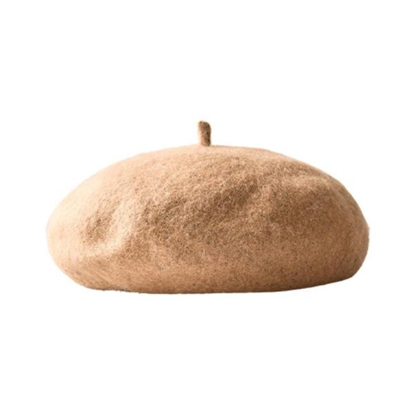 

autumn winter hat solid color woolen beret french beret berets cap hat warm girls solid vintage walking color woolen r4i9, Blue;gray