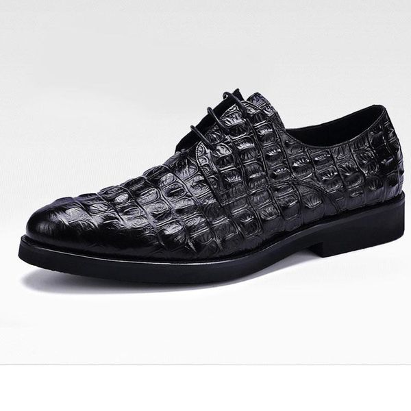 

марка мужская обувь лучшие качества oxfords британский стиль мужчины натуральная кожа платье обувь бизнес формальное квартиры b119, Black