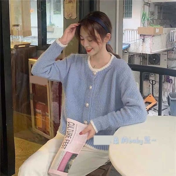 

осень и зима 2020super горячую gxok кнопка небольшого аромата внешнего жемчуг пальто стиль соответствие цвета жемчужен показать тонкие пальт, White;black