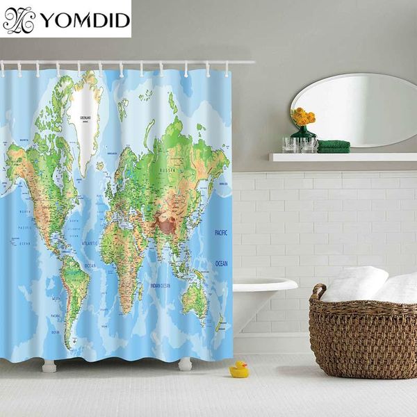 

shower curtains different pattern printed bathroom wall hanging map curtain