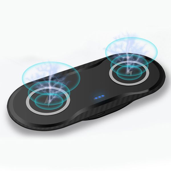 

20w qi wireless charger for iphone12 xs xr samsung s10 s20 note10 dual 10w fast wireless deskcharging dock pad wjjdz