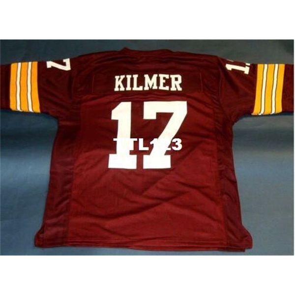 

3421 custom #17 billy kilmer red college jersey size s-4xl or custom any name or number jersey, Black