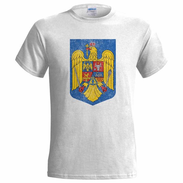 

summer romania coat of arms distressed look mens t shirt emblem romanian aquila flag tee shirt sport hooded sweatshirt hoodie