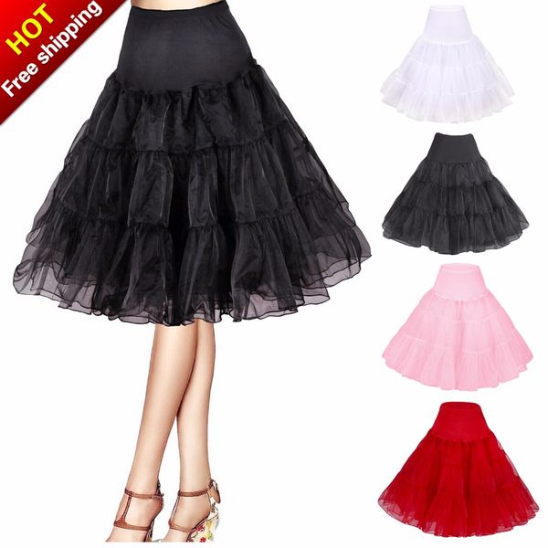 Paptália de Organza curta Vintage Bridal para vestidos Underskirt Tutu