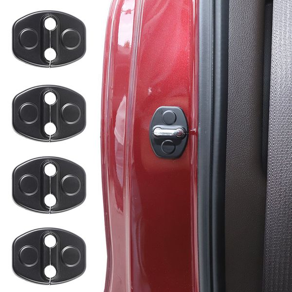 

abs door lock protection cover black 4pc for chevrolet silverado gmc sierra 2014 up interior accessories