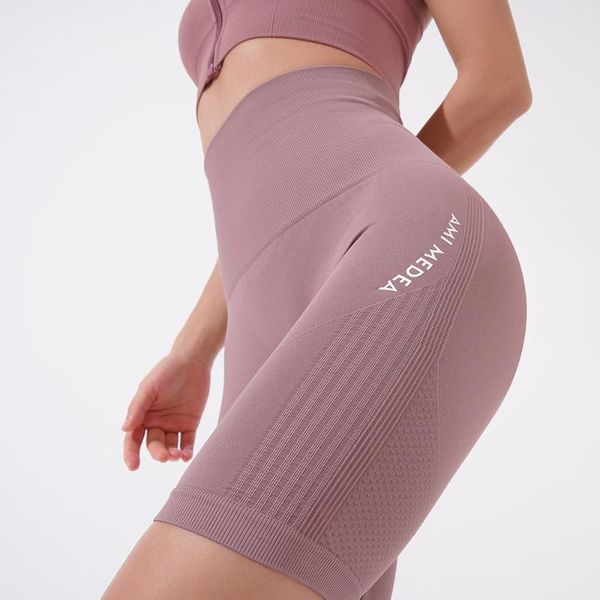 

seamless gym shorts women summer fitness sports leggings breathable stretch yoga pant high waist tummy control activewear, White;red