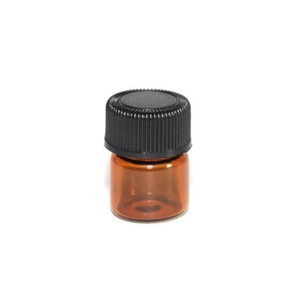 

1ml (1/4 dram) amber glass essential oil bottle perfume sample tubes bottle with plug wmtzce five2010