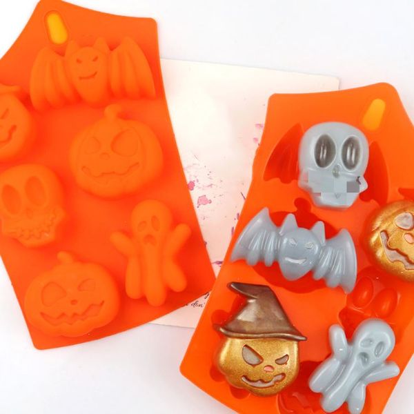 

новый силиконовый шоколад mold halloween diy конфеты mold черепа тыквы bat силиконовые cookie шоколад формы для выпечки t2i51631