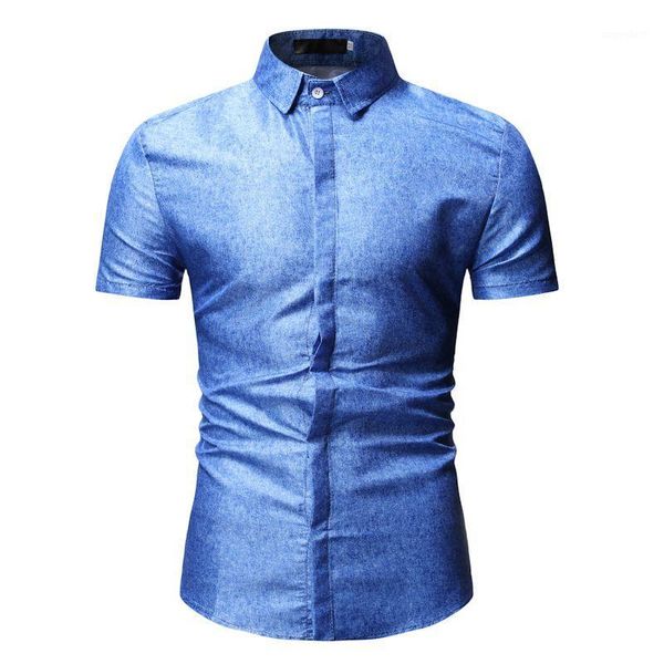 

2019 new floral men shirts short sleeve fashion casual fit slim dress floral print homme shirts european size -3xl 19 color1, White;black