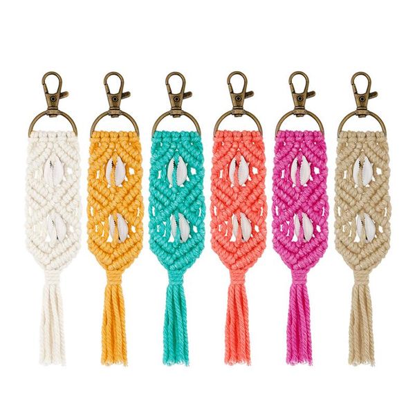 

1pcs creative braided shell tassel pendant diy jewelry garments bag decorative accessories key chain pendant craft cotton tassel h wmtard