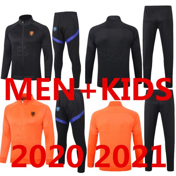 

2020 2021 de jong dutch football jersey 20 21 strootman memphis promes men's + children jacket sportswear suit uniform size s-xx, Black