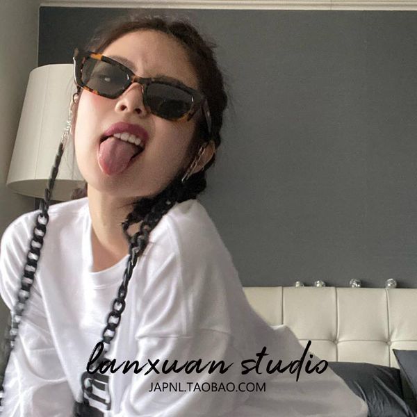 

gm 1996 co branded with jennie small sunglasses women's korean version of trendy round face ins2020 new, White;black