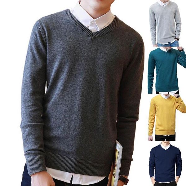 

sweater men cashmere sweater thick warm pullovers men solid color v neck long sleeve slim pullover plus size knitwear1, White;black