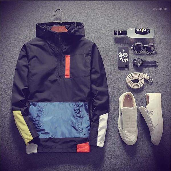 

new 2018 casual men's jackets waterproof spring hooded coats men outerwear casual brand male clothing plus size m-5xl1, Black;brown