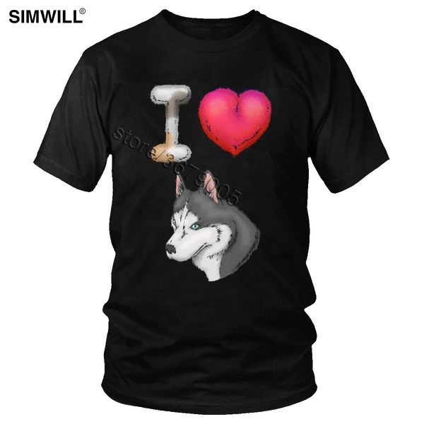 

novelty custom i love husky short sleeve siberian dog graphic tshirt wholesale cute summer tee apparel hooded sweatshirt hoodie men t shirt