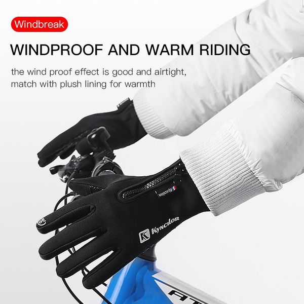 

kyncilor shockproof sponge winter warm cycling bicycle bike ski outdoor camping cycling hiking gloves sports full finger black bbyuza