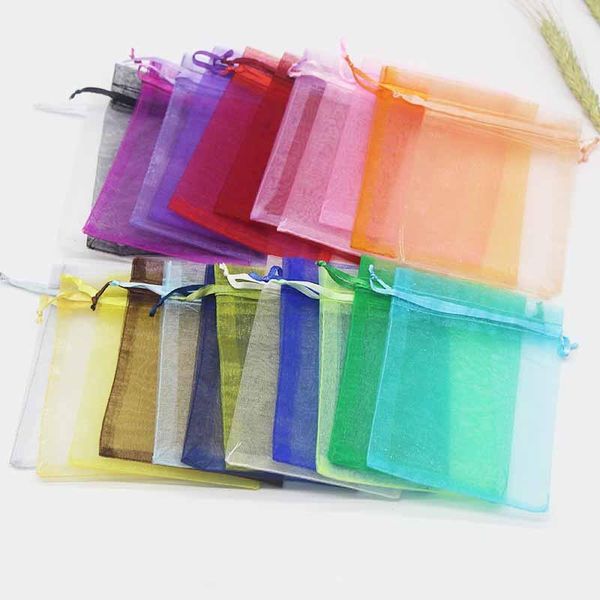 

wholesale gift bags pouches 50pcs organza bags delicate solid bags cute size 7x9cm custom logo jewelry kids candy packaging wmtlqb bdesybag