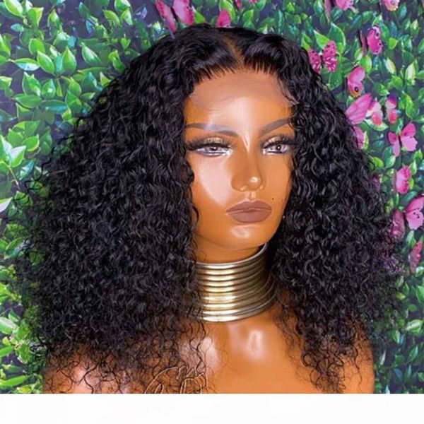 

indian deep curly lace front wig human hair wigs for black women kinky curly glueless 5*5 silk lace front wig prelucked hairline, Black;brown