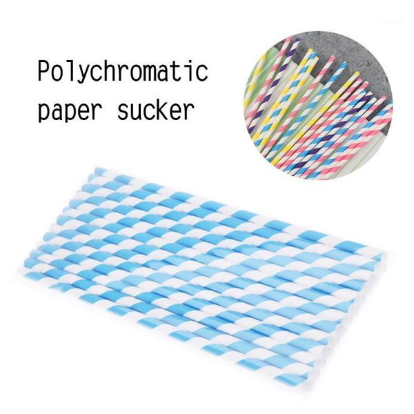 

drinking straws party straw 50pcs beverage paper birthday supplies theme rainbow disposable l04191