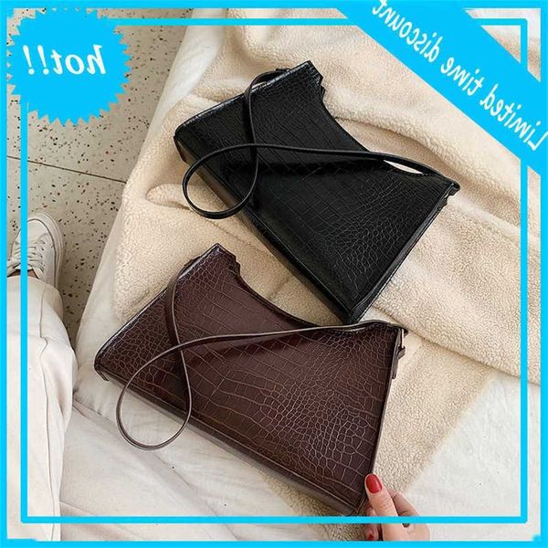 

crocodile pattern women's single shoulder crossbody bag all-match dumplings package designer female purse