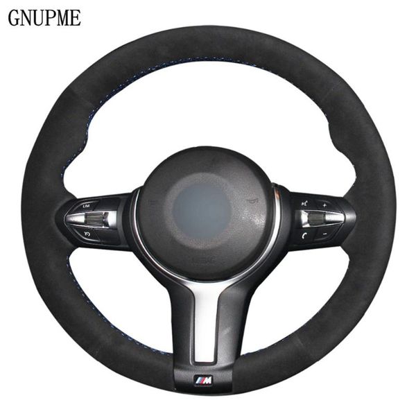 

car steering wheel cover black suede for m sport f30 f31 f34 x5 f15 m50d x6 f16 m50d f20 f21 m135i m140i f32 f33 f36 x1 f48
