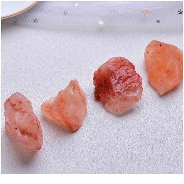 

50g/100g size 10-30mm natural orange salt crystal gravel specimen repair rock mineral healing stone home decor reiki qyljyt, Black