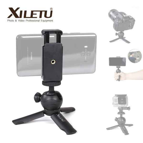 

tripods xiletu xs-1 handheld mini deskstand tableportable travel tripod with phone holder for smartphone cell dslr camera1