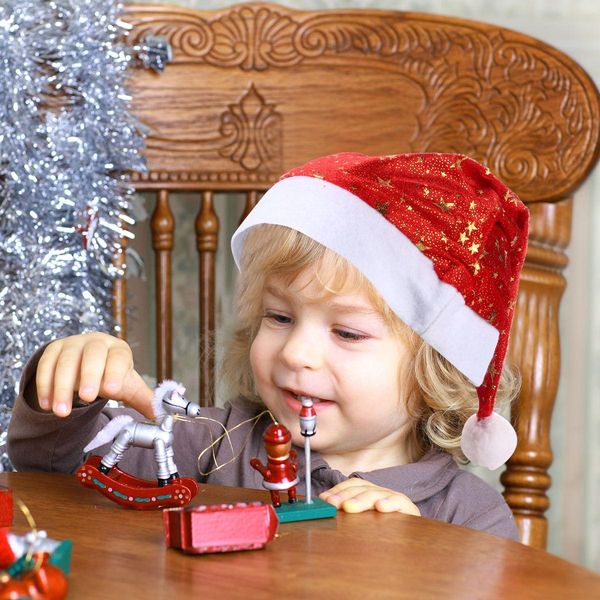 

2020 рождественская звезда напечатанные шляпы santa caps festival hat costume party star parted hat xmas costume ring party acessories bbycs