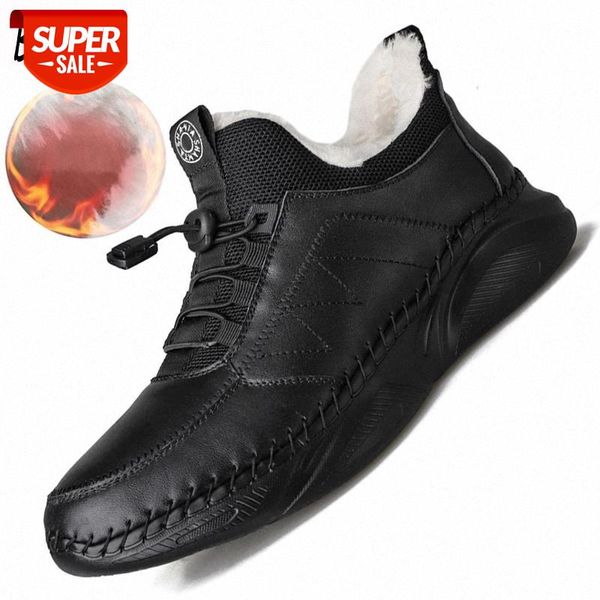 

brand winter men's boots thick plush men's snow boots waterproof outdoor breathable sneakers autumn shoes #rr2d