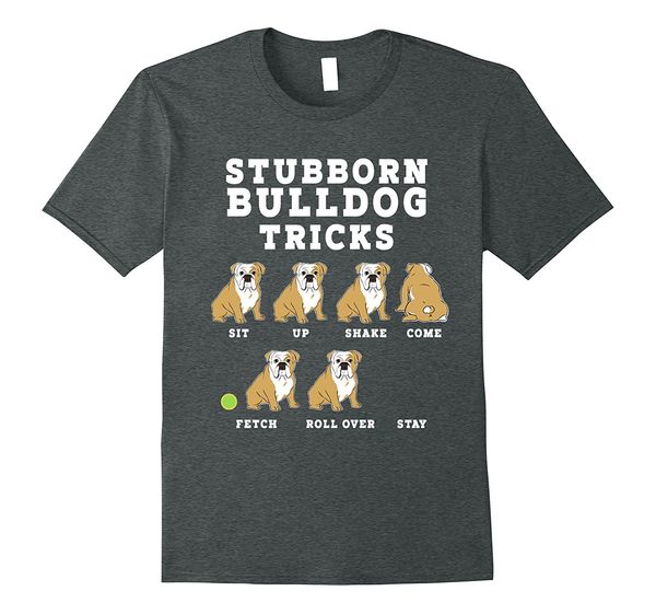 

2018 summer o neck men's brand clothing cotton stubborn bulldog tricks - funny dog cool tees sport hooded sweatshirt hoodie