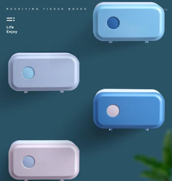 

wall mounted toilet paper holders adjustable double layer shelf bathroom waterproof tissue box portable paper storage box1
