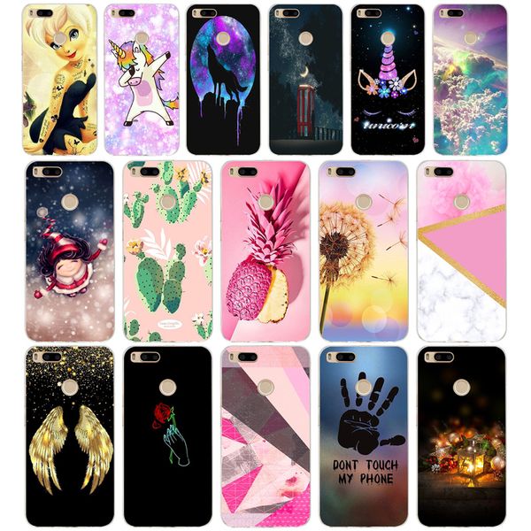 

1 силиконовые xiaomi case full protection мягкая тпу задняя крышка чехлы для телефона для xiomi mi a1 bumper coque coque