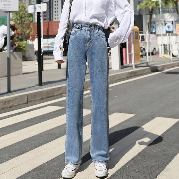 

women fashion personality jeans high waist wide leg full length denim jeans clothing blue loose streetwear straight pants1