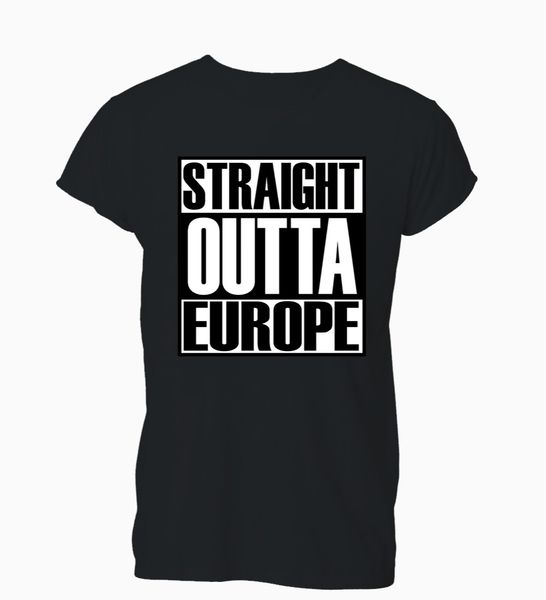 

sport new men t shirt fashion popular style man straight outta europe eu referendum brexit leave t-shirt mens
