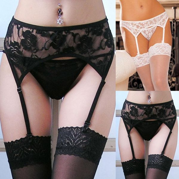 

women's with garters thigh high lace socks lingerie tights black stockings women pantyhose, Black;white