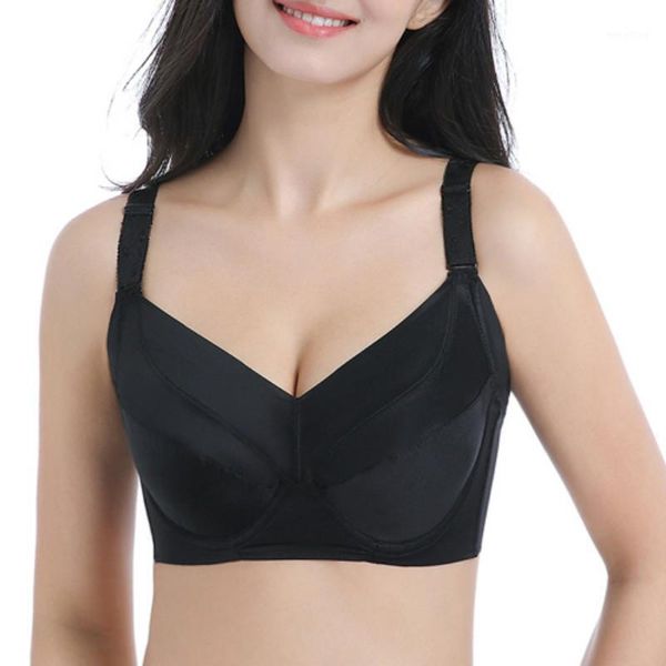 

womens seamless bra full coverage underwired bra 34 38 44 b c d dd comfortable smooth bras lingerie push up minimizer1, Red;black