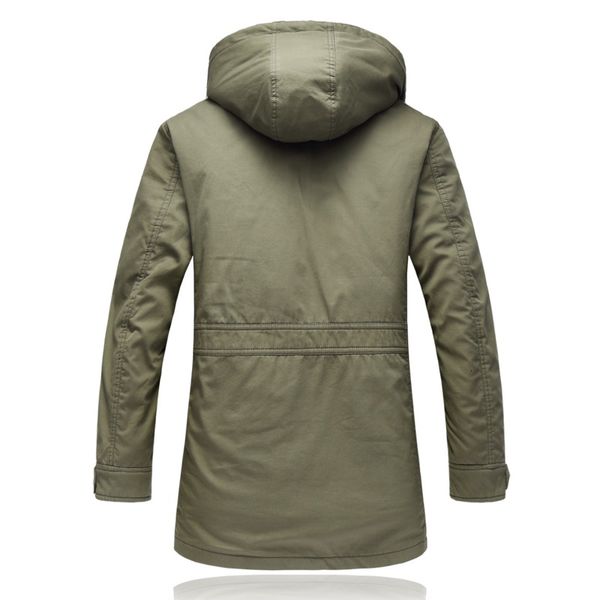 

2021 Long Men's Winter Hot New Wind-proof Outerwear Quilted Cotton Jacket Big Pockets Quality GE3T, Black