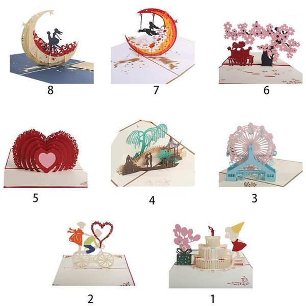 

3d greeting card romantic -up card for couples birthday valentine day gifts r7rc1