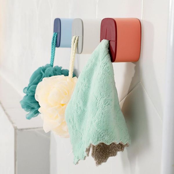 

punch towel plug holder self wall mount organizer towel rack kitchen bathroom towels storage hooks washing cloth clip