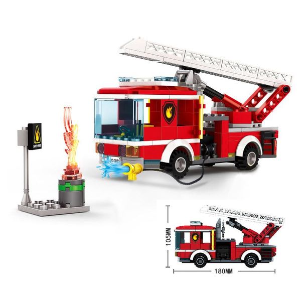 

wange 248pcs противопожарные trucks строительные блоки пожарных аварийно-спасательных автомобиля город пожарный рисунок развивающие кирпичи